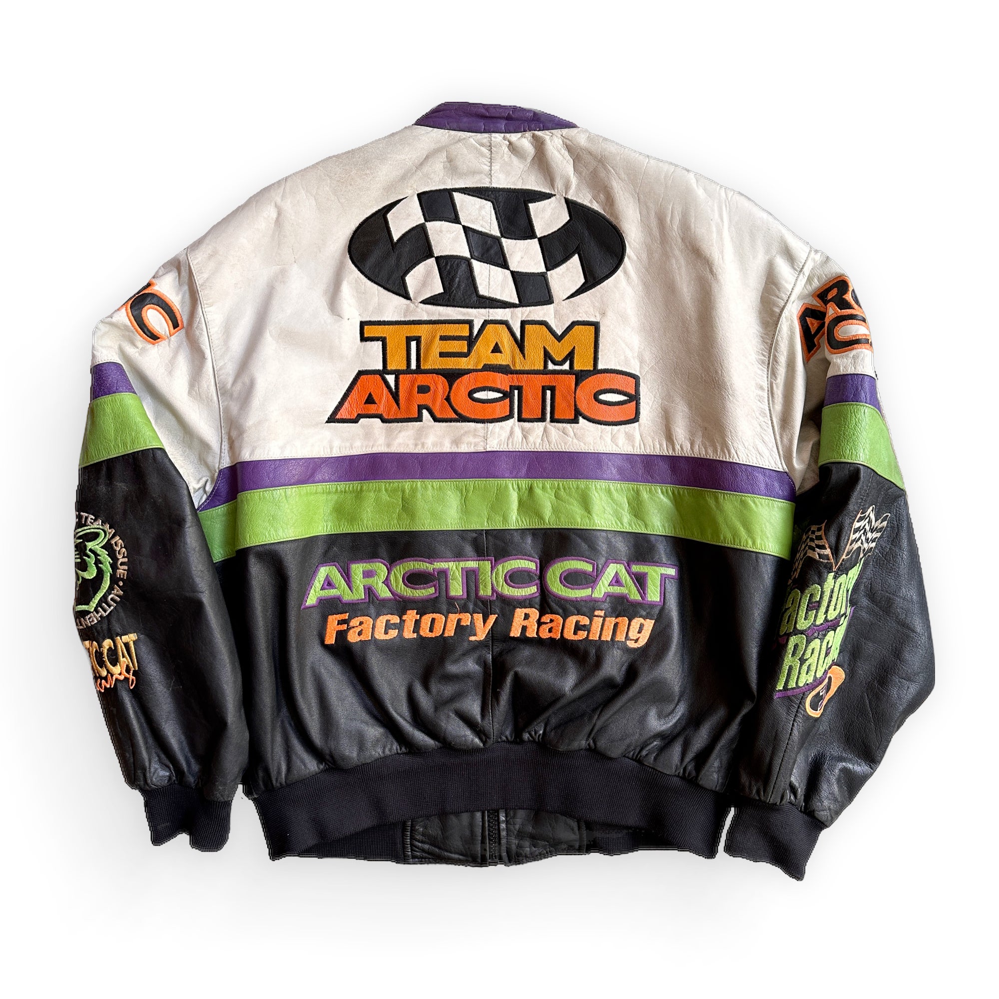 1990s Arctic Cat Team Arctic Factory Racing Embroidered Leather
